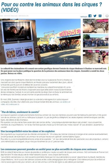 article zoomdici cirque chadrac animalistes 43 azelma sigaux