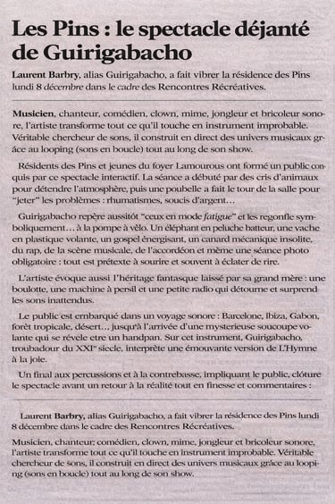 article presse guirigabacho