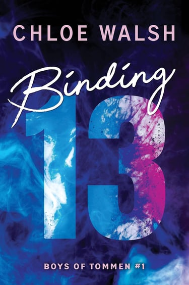 Book cover of Binding 13 by Chloe Walsh, featuring bold typography and a moody, contemporary design