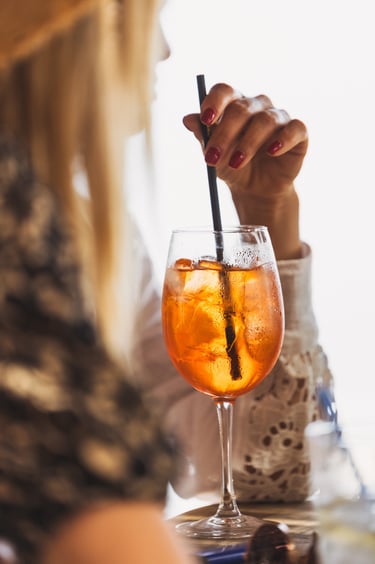 Signature tropical cocktail at SOLÉ, Trocadero Zanzibar, featuring premium mixology 