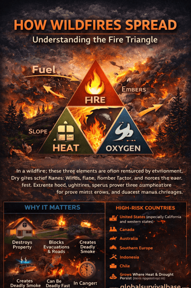 the infographics of how wildfire spread