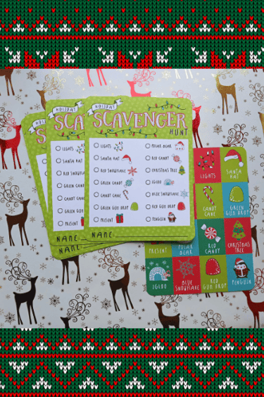 Christmas Scavenger hunt for the Ghost of Christmas Present activity