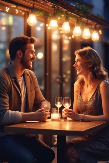 A cozy scene of a couple sharing a quiet moment with digital devices nearby, symbolizing connection.