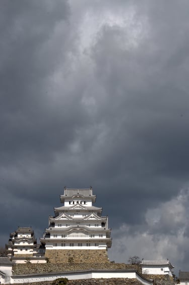 "The Looming Skies Above" - Himeji Castle, Japan