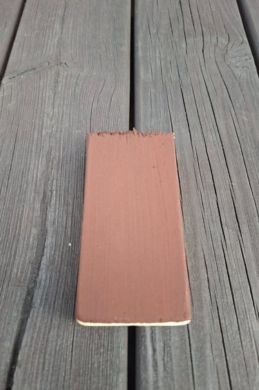 outdoor wood painted with natural heritage barn paint