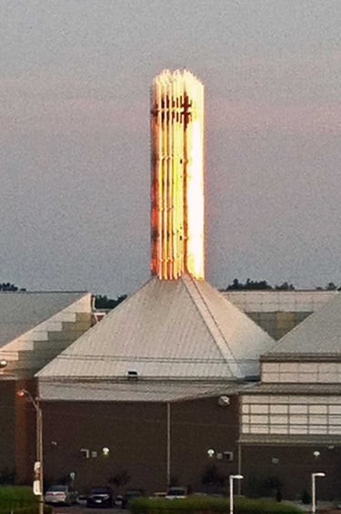 The Icon, aluminum tube sculpture