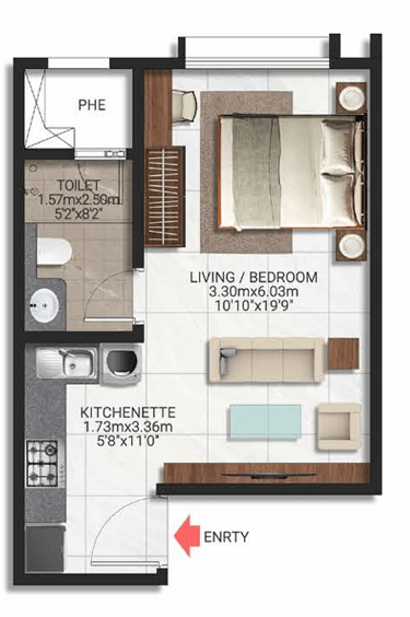 Brigade Lakecrest Studio Floor Plan