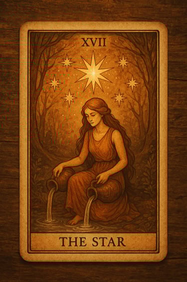 Carte VII étoile et femme, jarre d'eau