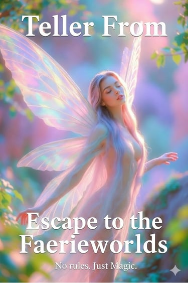 Escape to the Faeriworlds book cover, available at Amazon Kindle Unlimited (KU) and Printed Editions