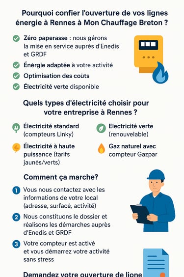 infographie les électricité à choisir ouverture à Rennes tout comprendre