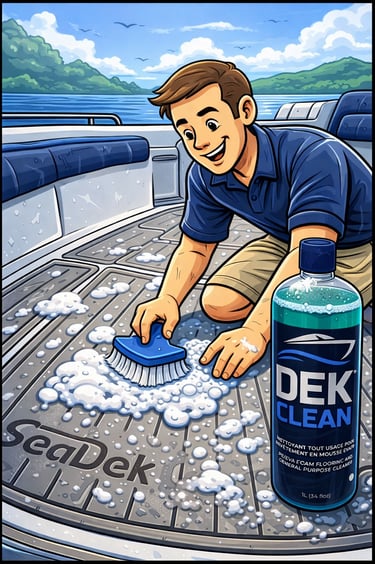 Fun Pic - cleaning SeaDek