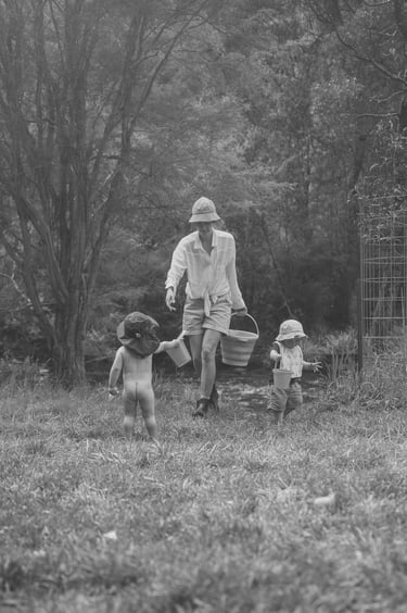 family at play while camping in a lifestyle photo session