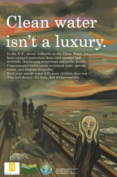 a poster for a clean water campaign