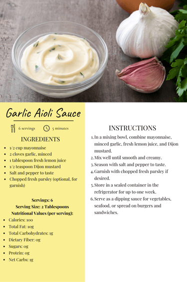a recipe for garlic garlic garlic garlic dip