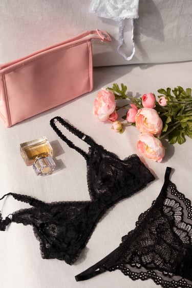 a woman's underwear and a purse