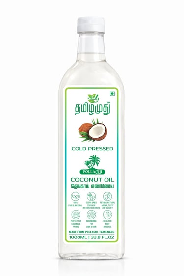 Tamilamuthu Pollachi Coconut Oil 1 Litre Bottle