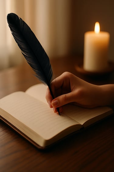 Journaling, meditating