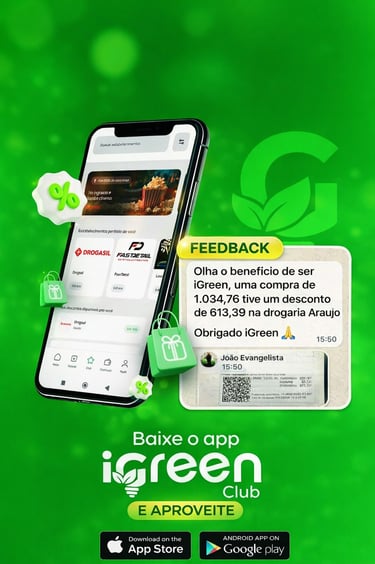 aplicativo igreen club com descontos exclusivos