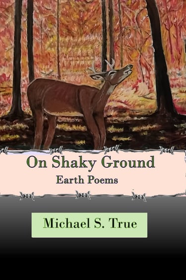 book cover "On Shaky Ground - Earth Poems"
