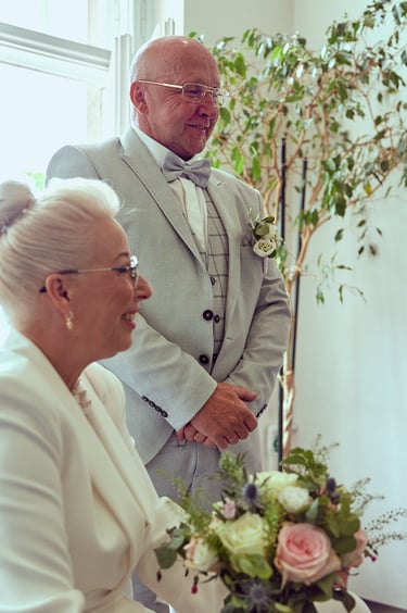 A mature groom waiting for the marriage ceremony.