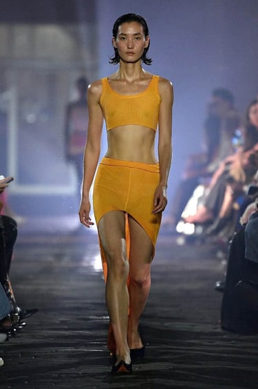 Ann Gior Makeup Artist for Marni on model Lina Zhang