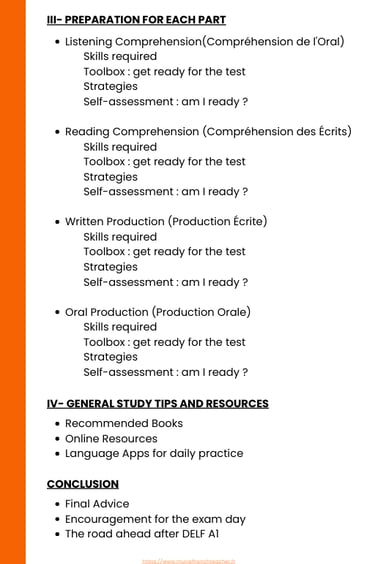DELF A1 content guide