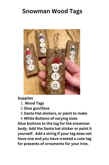 Snowman Tags