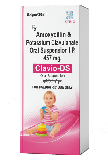 CLAVIO-DS DRY SYRUP, PAEDIATRIC ANTIBIOTIC BY STRIO HEALTHCARE