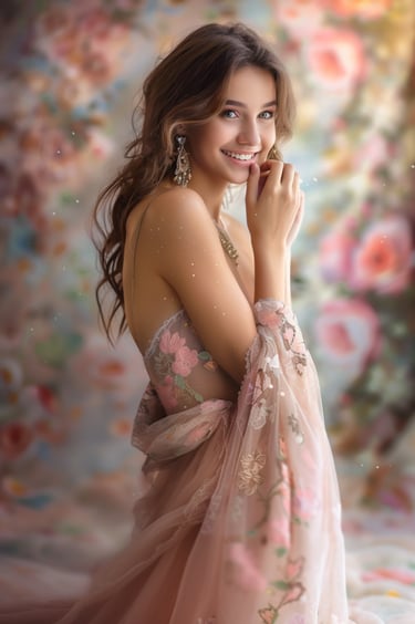 Prom Look Idea  Soft Pastel Hues. Floral Print