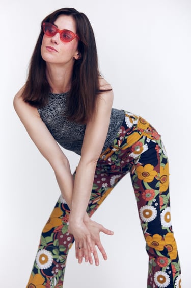 Olivia Lina Gashe wearing seventies clothes.