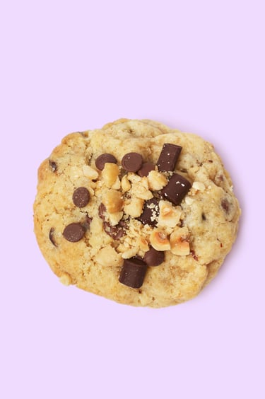 Chocolate chip and hazlenut cookie.
