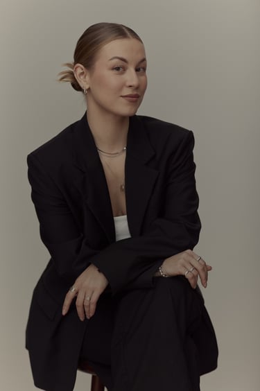 A moody studio business portrait.