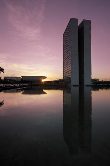 Les bâtiments du congrès national à Brasilia au Brésil