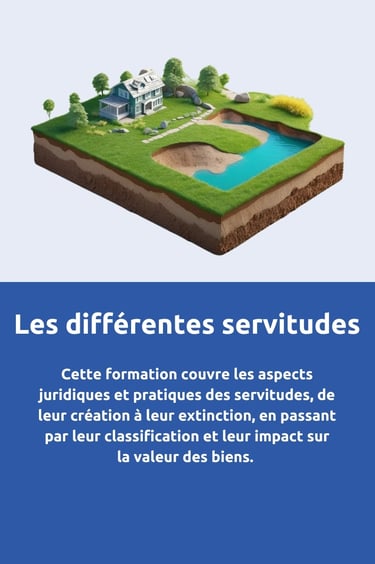 Formation différentes servitudes