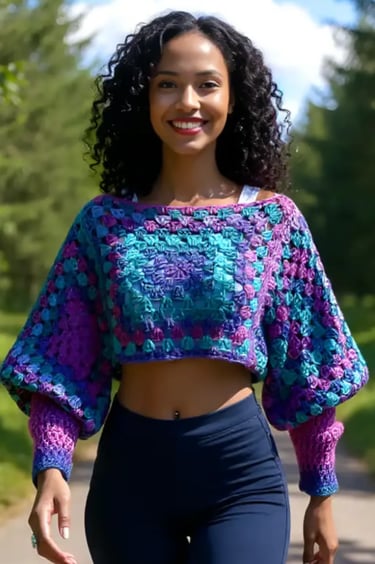 Pull au crochet fait main Lagoony