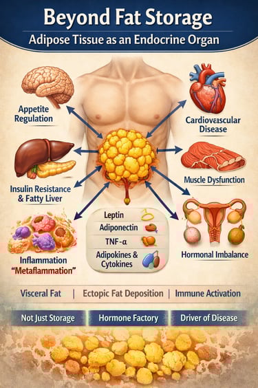 Fat Is Not Just Storage: How Adipose Tissue Controls Inflammation, Insulin, and Metabolism
