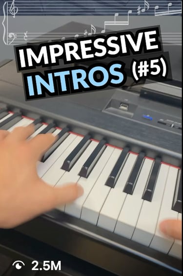 Daine Jordan's piano tutorial gaining millions of views called Impressive intros #5