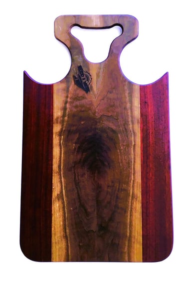 Exotic Wood Charcuterie Board, Cutting Board, Cheese Board, Serving Board (Hardwood, Medium)