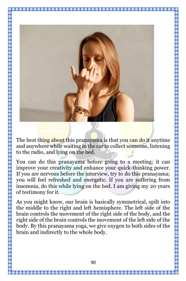 Pranayam yoga book page