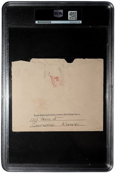 1936 James Naismith autographed letter to wife before 1936 Olympic Basketball Games