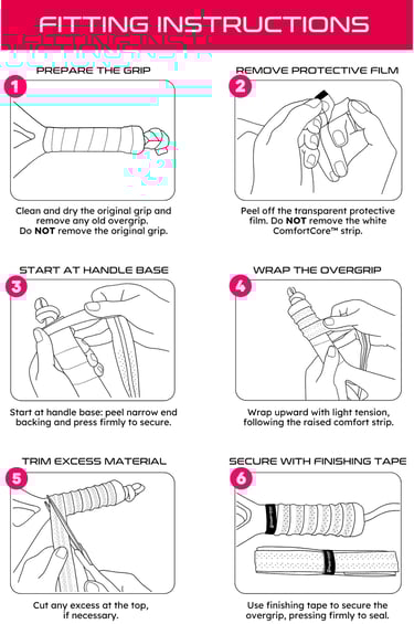 ComfortMax overgrip fitting instructions - Padel Vibes