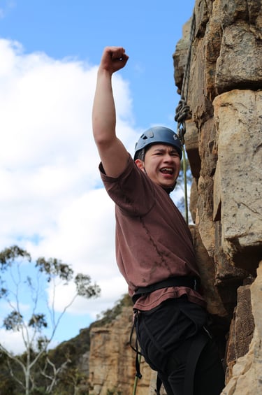 Rock climbing with epic views, adrenaline rushes, and good vibes only!