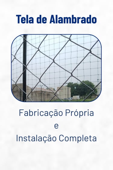 Tela de Alambrado - Foto de Tela de alambrado instalada - Fabricação própria e Instalação completa