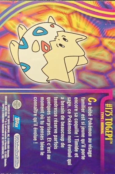 Togepi topps série 3 Jotho