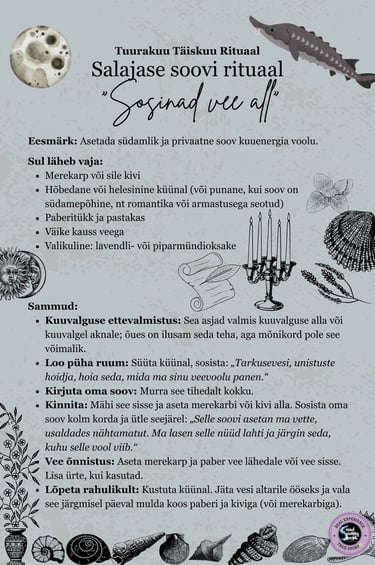 Tuurakuu Täiskuu Rituaal Salajase Soovi Rituaal Soul Sisters Tarot
