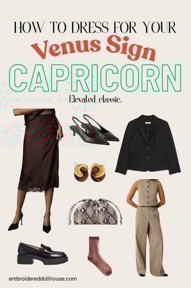 How to dress for your Venus sign picture collage featuring inspiration from COS, Simons