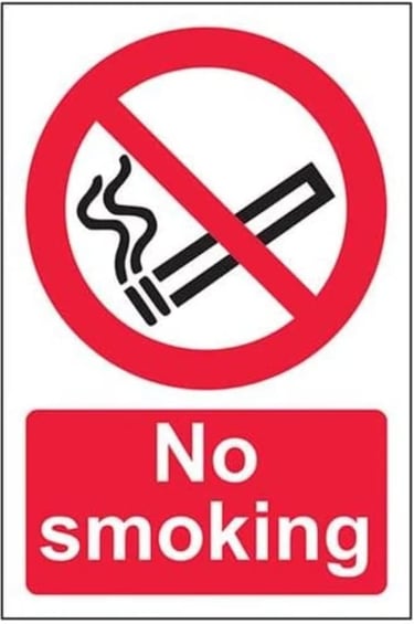a no smoking sign with a no smoking sign