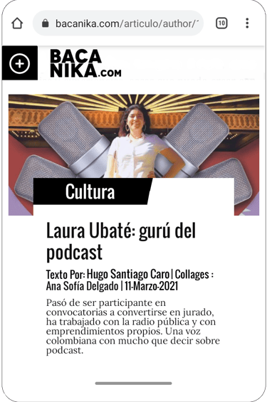 articulo de cultura en sección de revista en celular