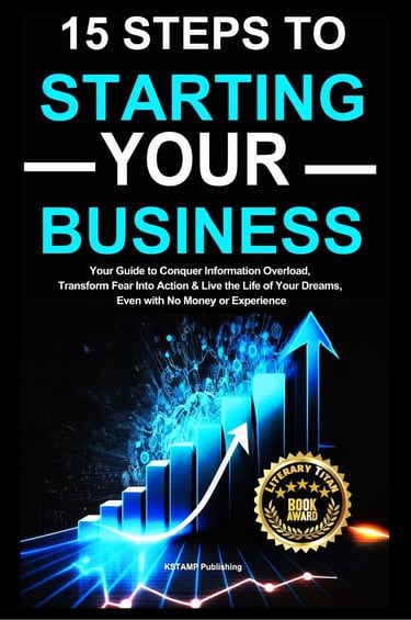 a business book cover with a business card