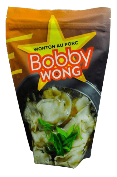 a bag of wontons with a bag of wonton